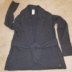 North Face Open Belted Cardigan